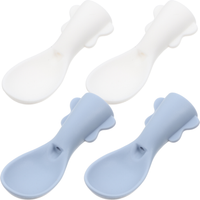 4Pcs Detachable Silicone Baby Spoons Set Attachments For Pouches Toddler Feeding Spoon Infant Newborn Dessert Sugar Spoons Baby