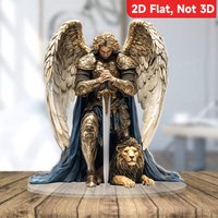 1 Holy Archangel Michael Desktop Decoration, Hanging Pendant, Suitable for Home and Office, Z Decorative Pendant, Perfect Gift