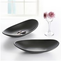 2pcs Elegant Oval Black Jewelry Tray - Perfect for Rings Earrings Necklaces | Ideal Home Decor Gift Accessory Jewelry Making