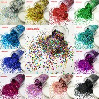 2MM Chunky Holographic Laser Colors Rhombus Nail Glitter Diamond-Shape Sequins for Nail Art Body Makeup Craft Facepaint Manicure
