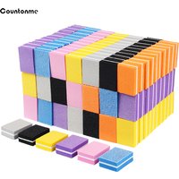 500Pcs Mini Nail File Buffer Sponge 100/180 Nail File Block Multi-color Grinding Sanding Salon Nail Art Tools For Manicure