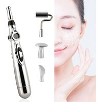2/5 Heads Electric Acupuncture Point Massage Pen Meridian Energy Massage Pen Pain Relief Therapy Back Neck Face Beauty Roller