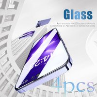 4Pcs HD Clear Protective Glass Screen Protector for IPhone 17 16 15 14 Pro Max 13 12 11 Pro Mini X XR XS Max 7 8Plus Glass