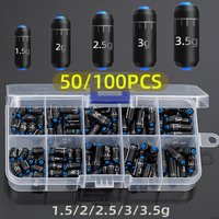 Aorace 50/100 PCS 1.5G-3.5G Scale Lead Table Fishing Lead Leather Scale Lead Fishing Gear Accessories Wholesale