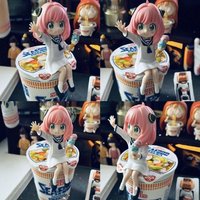 School Uniform Anya Figure, Ramen Press Figurine, Spy X Family Model, Anime Peripheral Doll