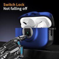 For Airpods 4 Case With Secure Lock Cover For AirPods Pro 2 2nd 3 2nd 1st Generation Cases TPU PC Headphone Coque With Keychain