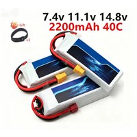 40C 2200mAh 7.4V 11.1V 14.8V Lipo Battery 2S 3S 4S for RC Toy Car Drone Boat Quadcopter With Deans T XT60 Connector