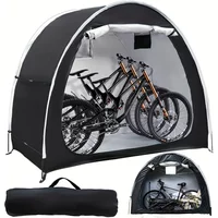 AliExpress NONE Bike Storage Shed Tent Spacious for 1-4 Bikes Portable Foldable Bicycle Sunshade Covers Shelter Waterproof Durable Bike Tent
