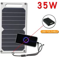 5W 35W 6.8V Portable Waterproof Solar Panel USB Charger for Camping Hiking Phone Battery Bank Mobile Charging