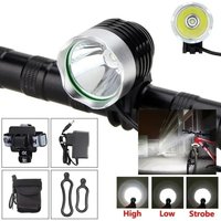 AliExpress NONE Mountain Bike Lamp Set Bike Cycling Lamp T6 Headlight 2 in 1 for Headlight Bicycle DC or USB Interface Optional New