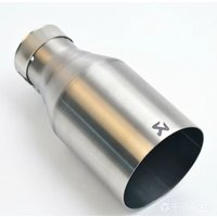 AK Car Exhaust Nozzle Single Tube 304 Stainless Steel Flat Mouth Brushed Finish Automotive Modification Accessory