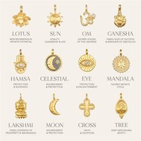 Exquisite Compact DIY Small Accessories Evil Eye, Palm, Cross ,flower Shape Pendant Jewelry Stainless Steel Rust Proof Pendants