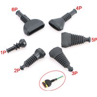 1/2/3/4/5/6 Pin Waterproof Automotive Wire Cover Rubber Boot Cap For Amp Tyco Connector Series