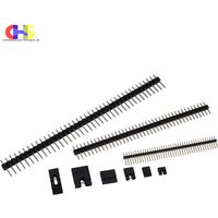 10-100pcs 1.27mm 2.0mm 2.54mm 5.08mm Jumper Cap Pin Header Circuit Blocks PCB Board Single Row Male Copper Needle Connector