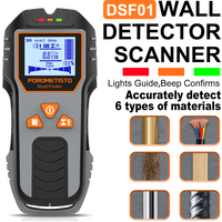 6in1 Stud Finder Wall Scanner Detector Multifunction Wall Scanner for AC Cable Wires Wood Metal Pipe Electronic Measuring Tools