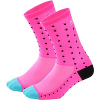 Dh Cycling Socks, Bicycle Sports Competition Team Socks, Running Basketball Sweat-Absorbing Polka Dot Color-Blocked Mid-Calf Socks, Cross-Border Socks