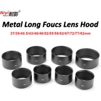 NIYI Metal Lens Hood Long Focus Medium Focus 37 39 40.5 43 46 49 52 55 58 62 67 72 77 82mm Universal Sun Shadow Shade Screw In