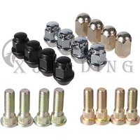 4 Pcs M10x1.25 Spline Screw Wheel Hub Stud & Lug Nut Fit For ATV Go kart UTV Buggy Quad Bike Wheels Mounting Fixing Accessories