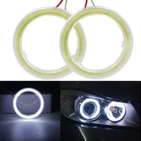 2X60MM 70MM 80MM 90MM 100MM 110MM Car LED COB Angel Eyes Halo Ring Lamp Daytime Running Light 12V Fog Headlight Decorative Light