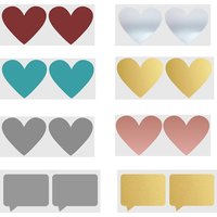 Shengshijie 70x80mm 50pcs/pack Scratch off Sticker Love Heart Gold Grey For Adhesive Stickers Party Activity Stickers