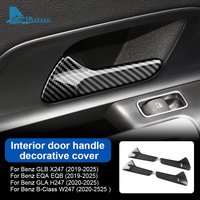 Carbon Fiber ABS Car Door Handle Trim Cover For Mercedes Benz B Class W247 GLA H247 GLB X247 EQA EQB 2019-2025 Trim Accessories