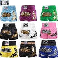 ANOTHERBOXER Short Muay Thai, vêtements de combat MMA brodés pour hommes, femmes, enfants, pantalons courts d'entraînement de boxe bon marché