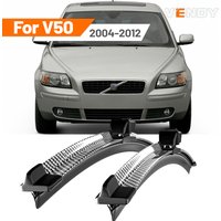 For Volvo V50 2004-2012 2005 2006 2007 2008 2009 2010 2pcs Front Windshield Wiper Blades Windscreen Wipers Carbon Fibre & Black