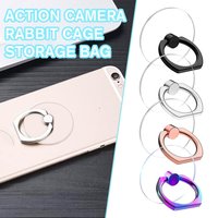 Transparent Mobile Phone Holder Stand 360° Rotation Finger Grip Grip Car Clear Kickstand Phone Smartphone Finger Mount P9N5
