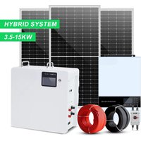 5-10KW Wall Mounted Solar Panel Kit with 48V Lithium Ion Battery Inverter Renewable Energy Source for Home Use