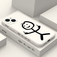 Line Man Handyhülle für iPhone 17 17 Air 16 16e 15 14 13 12 11 Pro Max Mini X XR XS Plus Cover