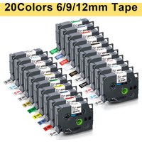 6/9/12mm 231 Multicolors Compatible for Brother 231 S231 FX231 131 431 531 631 731 221 Label Tape for Brother PTH110 label Maker