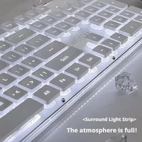 EWEADN GX710 Mute Wired Keyboard White Backlight Lightweight Office Esport Gaming Keyboard PC Gamer Laptop Accessories Gifts