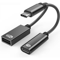 USB-C OTG Adapter Cable – Dual-Function Type-C to USB-A Converter with Power Delivery (PD) Charging Support