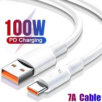 0.25/1/1.5/2m PD 7A 100W Super Fast Charging Data Cable USB C To Type C Charging Wire USB A To USB C Quick Charging Data Cords