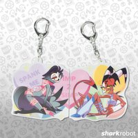 Stolas Blitz Anime keychain women funny acrylic key chain man key ring Pendant Ornament Accessories friend gift jielaoda