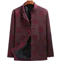 Tang Suit Traditional Chinese Clothing for Men Full Sleeve 2024 New Kung Fu Clothing New Year Clothes Vintage Party Mens Jacket