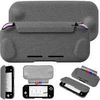 2026 For Switch Lite Protective Case Grey Flip Cover Detachable Magnetic Shell 360° All-Around Protection for Switch Lite