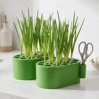 Automatic Watering Green Onion Regrow Kit Soil-Free Built-in Water Reservoir Onion Hydroponic Cultivation Breathable