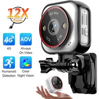 4G AOV-Kamera 135 ° Weitwinkelobjektiv 12-fach Zoom Actionkamera Zwei-Wege-Audio Nachtsicht Wasserdichte CCTV-Kamera Vlog-Kameras für den Außenbereich