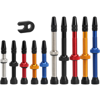 AliExpress NONE 40MM 60MM Bicycle Tubeless Tire F/V Presta Valve CNC Machined Anodized Presta Valves MTB Road Bike Tubeless Tires Brass Stem