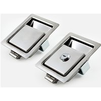 Heavy Duty Flush Mount Carbon Steel Single Point Paddle Stainless Steel Handle Door Latches For Storage Rooms RV