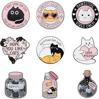 Certified Cat Lady Enamel Pin Hope You Like Cats Cute Kitten Animal Brooches Lapel Badge Cartoon Jewelry Gifts For Kids Friends