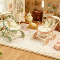 Miniature Wrought Iron Simulated Cart BJD/OB11 Scene Accessory Dollhouse Miniature Realistic Furniture Decor Ornament