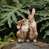 1pc Easter Figurine Rabbit Easter Bunny With Flower Crowns Easter Figurine Decorations For Table Decorations New Year Gifts