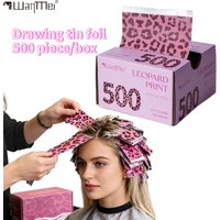 Leopard Print Extractive Hair Foil Highlighting Foil Aluminum Foil Sheets for Hair Coloring Stylist Hairdressing Tools