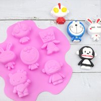 1PCS ReadStar 6CA103RD041 6 Cavities Cartoon Characters Cake Silicone Mold 6 Holes Baking Mould DIY Soap Mold