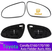 Left&Right Side Heated Wing Mirror Glass Angle Rearview Mirror for Toyota Corolla E160 E170 E180