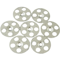 10/20/40/50/100PCS White Zinc Plated Flat Gasket 36 * 6mm Car Metal Clamp Gasket Cover Installation Clip Insulation Pad 6 Holes