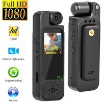 Mini Body Camera 1080P HD Sports Camera Infrared Night Vision Digital Video Recorder 1.3 Inch Bodycam Police Small Camcorder