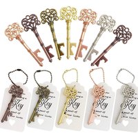 50Pcs Crown Key Bottle Opener Beer Wine Opener Wedding Favors Gifts for Guests Rustic Home Party Decoration Gift